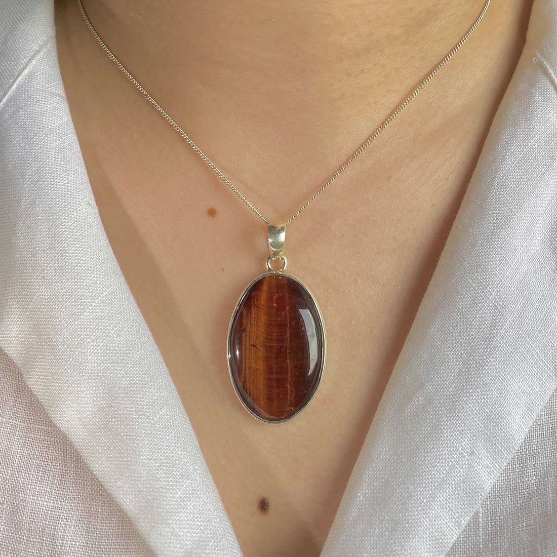 Red Tiger Eye Pendant-(RTE-P-28.)